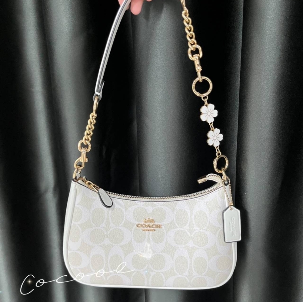 NWT Authentic Coach teri shoulder bag CA548 Glacierwhite color - Picture 4 of 12